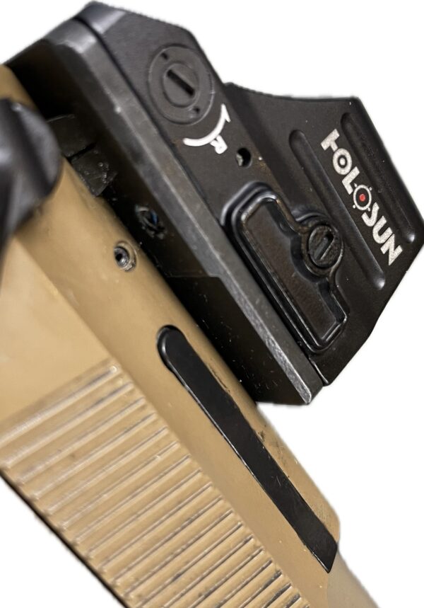 Beretta Dovetail Red Dot Mount with Holosun Optic Right Side View